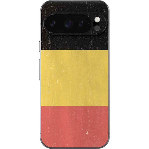 Belgium Flag Distressed Google Pixel 9 Pro Skin